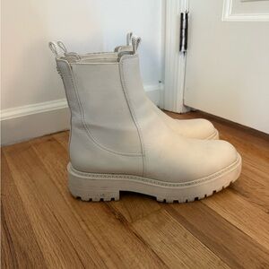 Sam Edelman White Ankle Boots